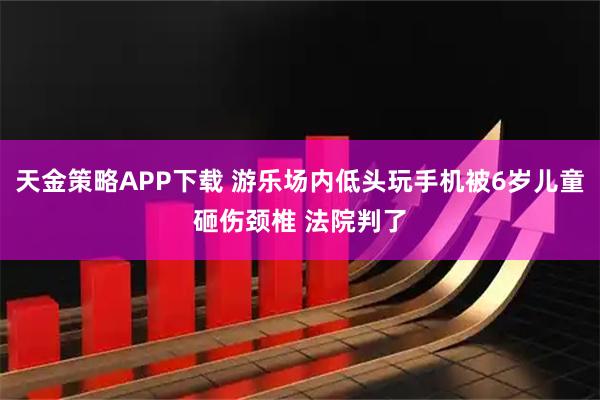 天金策略APP下载 游乐场内低头玩手机被6岁儿童砸伤颈椎 法院判了